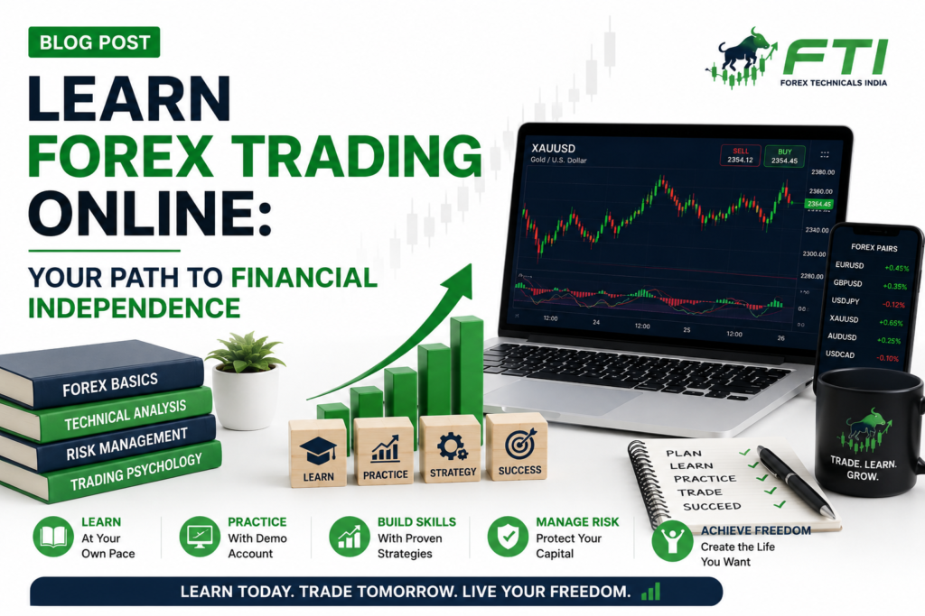 Learn Forex trading online with technical analysis, risk management, and trading strategies to achieve financial independence.